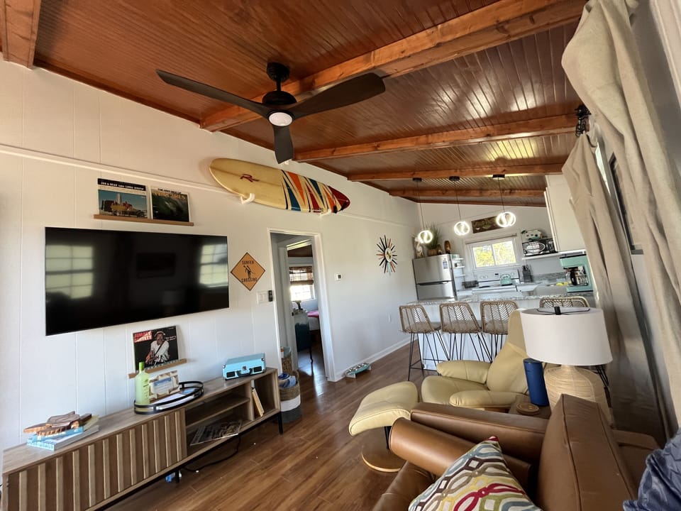 Retro surf shack furnishings