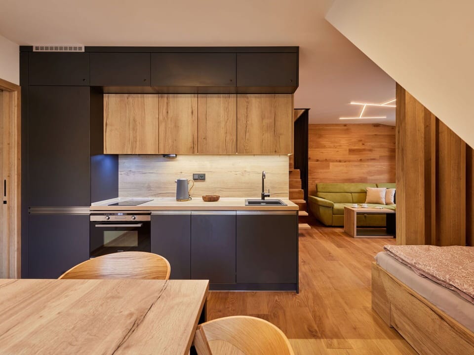 Countertop, Cabinetry, Furniture, Building, Kitchen, Wood, Sink, Kitchen Appliance, Flooring, Tap