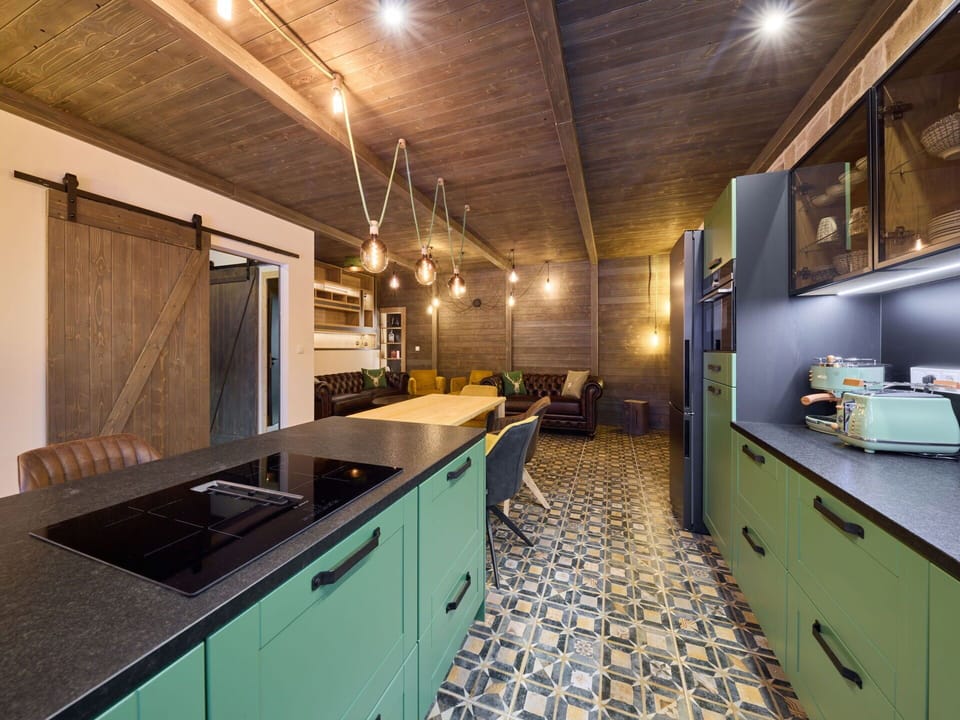 Cabinetry, Lighting, Interior Design, Countertop, Floor, Chair, Flooring, Kitchen, Drawer, Real Estate