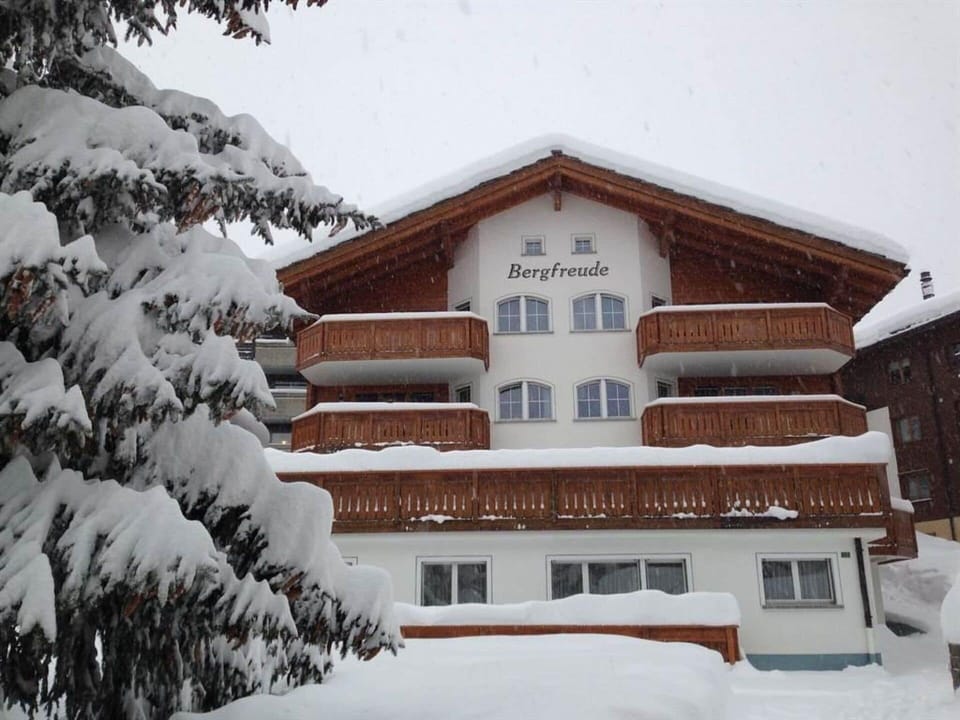 Snow, Building, Window, House, Tree, Sky, Plant, Wood, Slope