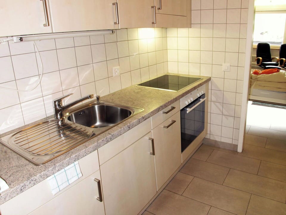 Kitchen, Countertop, Kitchen Sink, Sink, Flooring, Plumbing Fixture, Kitchen Appliance, Tap, Floor, Major Appliance
