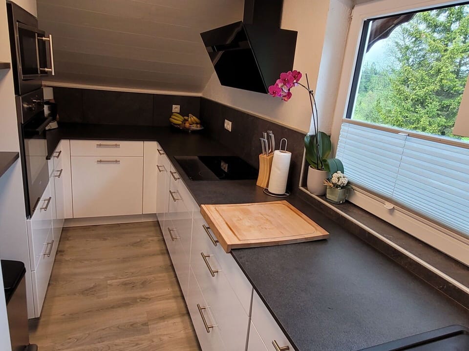 Property, Cabinetry, Countertop, Window, Tap, Sink, Wood, Interior Design, Plant, Kitchen