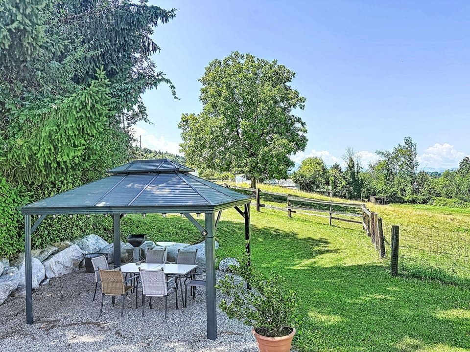 Gazebo, Canopy, Shade, Pavilion, Outdoor Structure, Garden, Groundcover, Garden Buildings, Outdoor Furniture, Landscaping