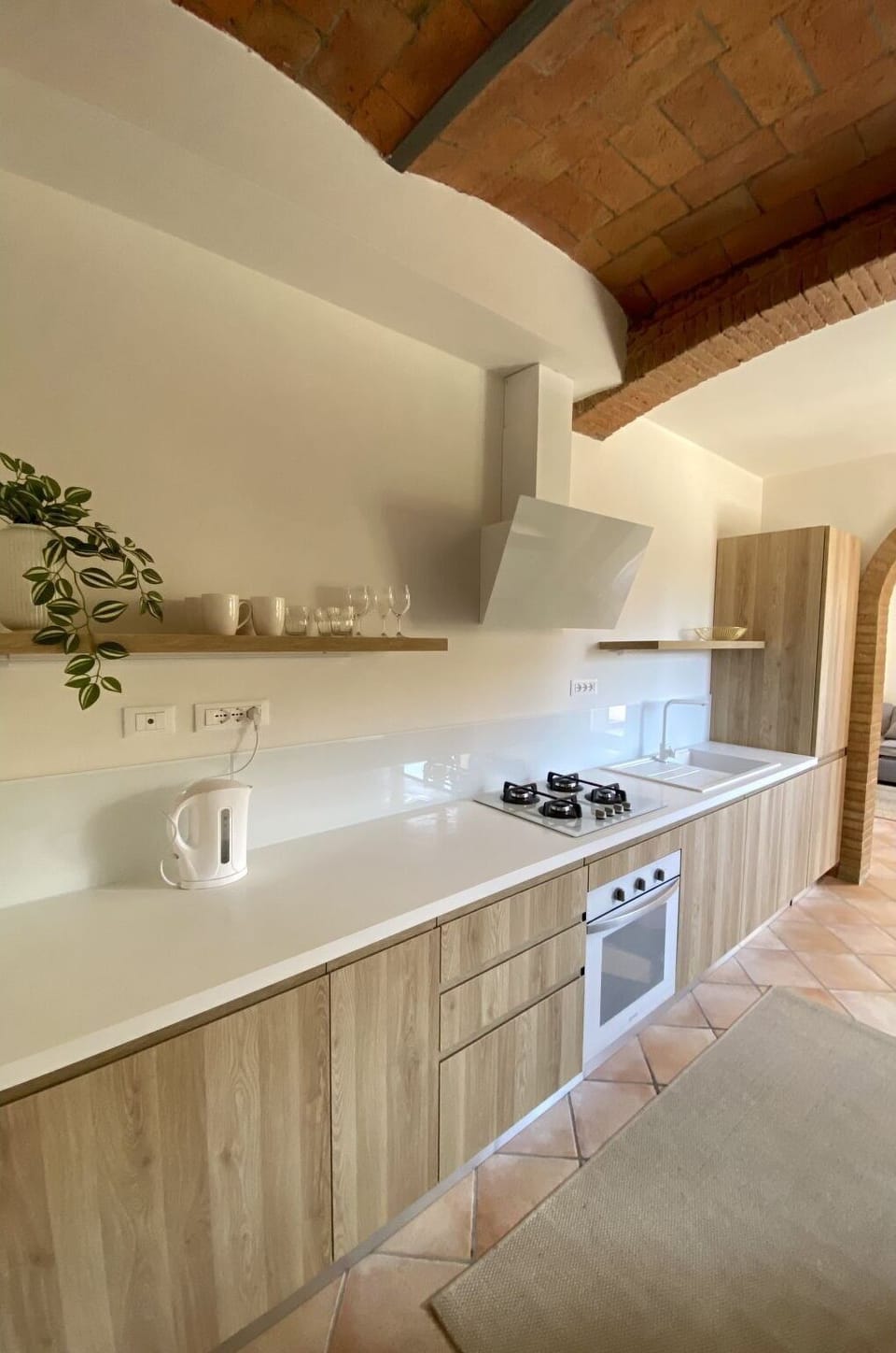 Cabinetry, Countertop, Tap, Sink, Wood, Kitchen, Interior Design, Flooring, Wood Stain, Floor