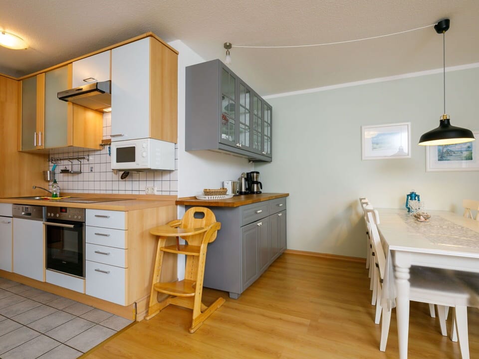 Cabinetry, Furniture, Table, Countertop, Wood, Lighting, Interior Design, Drawer, Kitchen, Kitchen Appliance
