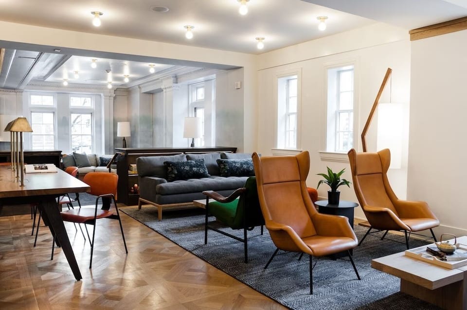 Stretch out and relax in a bright lounge made for lounging