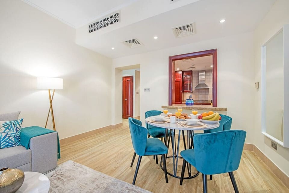Dining Area: Enjoy vibrant meals with bright decor and modern comfort in this stylish space!