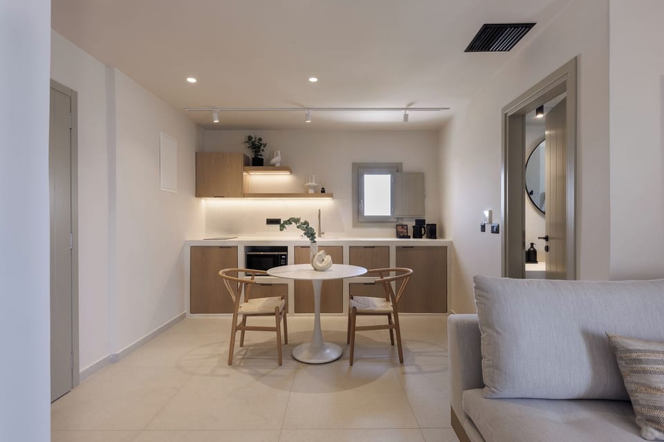 Living room and kitchen