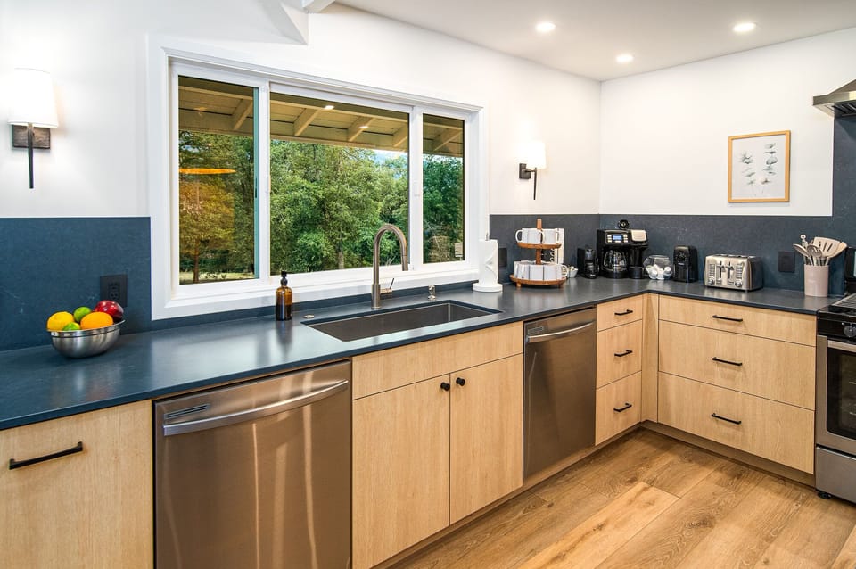 Fully stocked kitchen with 2 dishwashers!