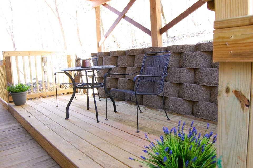 1of 2 outdoor sitting areas