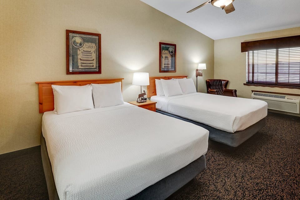 Drift off comfortably with two plush beds for easy sharing.