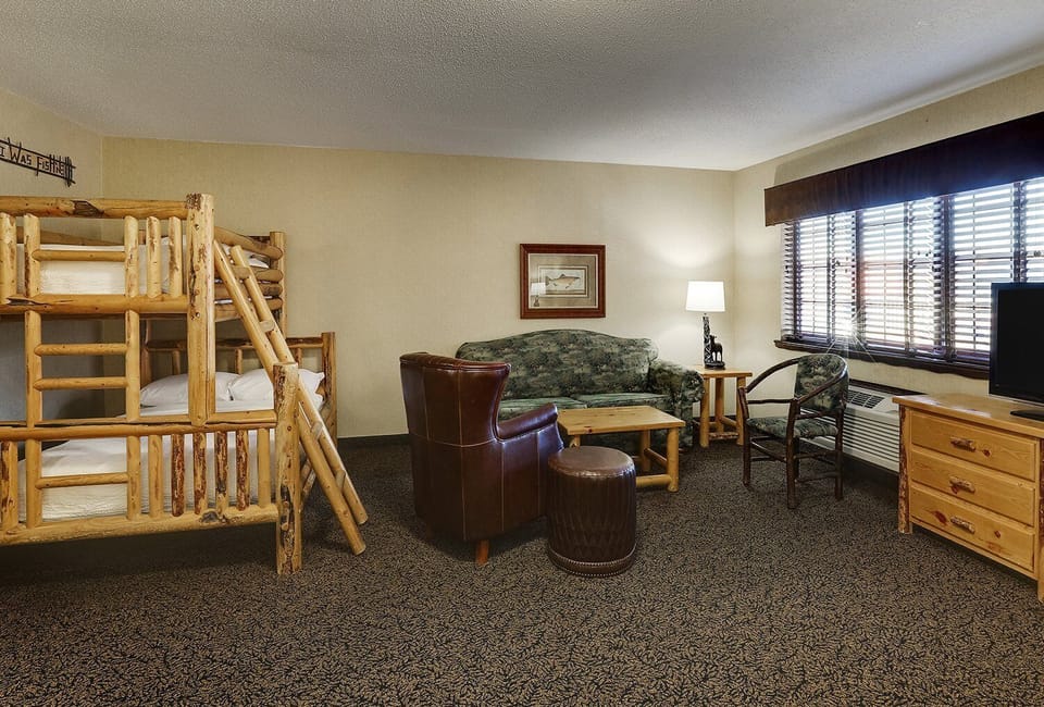 Enjoy a lodge-style suite with plenty of room to spread out.