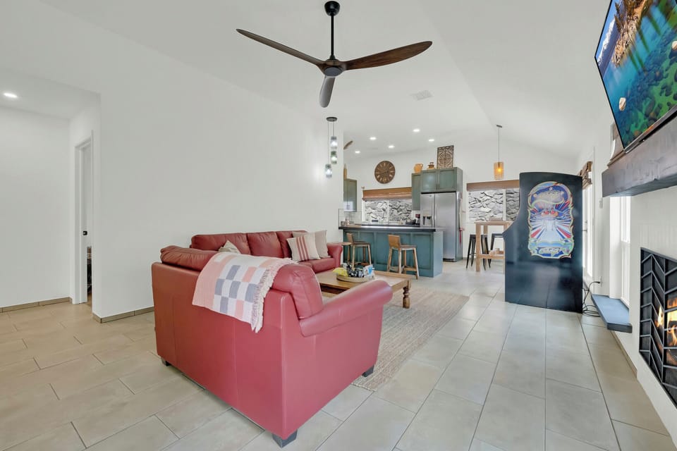 Open Concept: Living room, kitchen and dining blends into perfect gathering spot