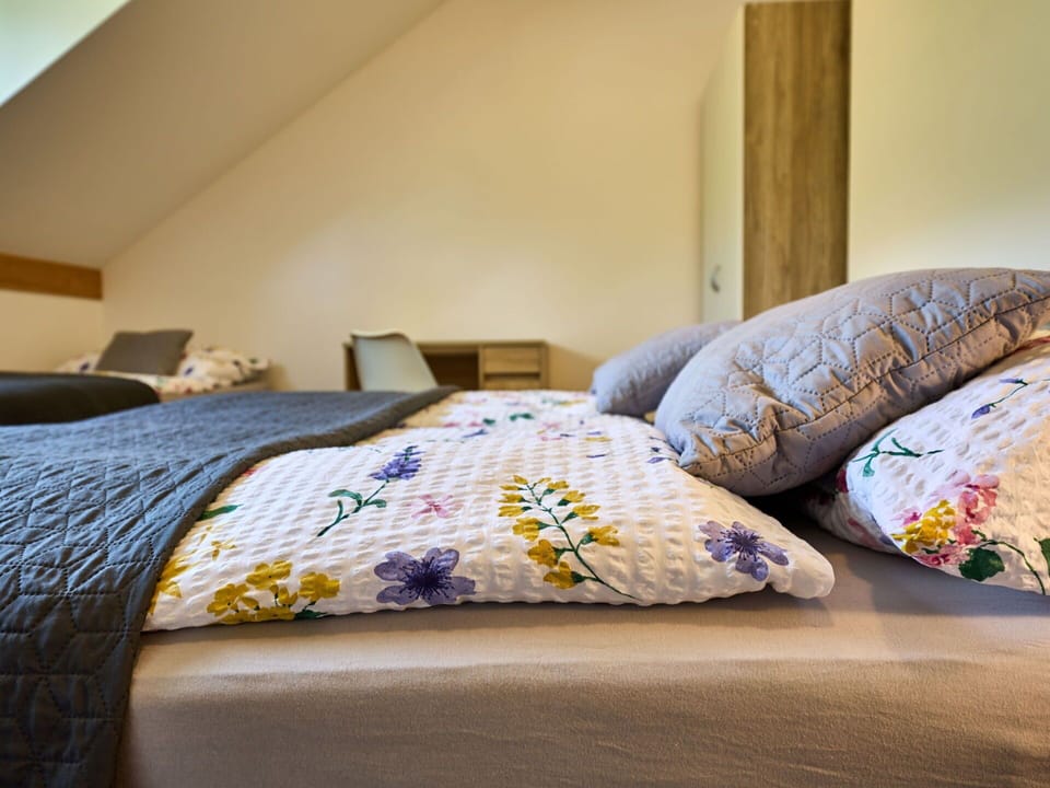 Furniture, Comfort, Azure, Pillow, Bed Frame, Building, Textile, Wood, Interior Design, Bed