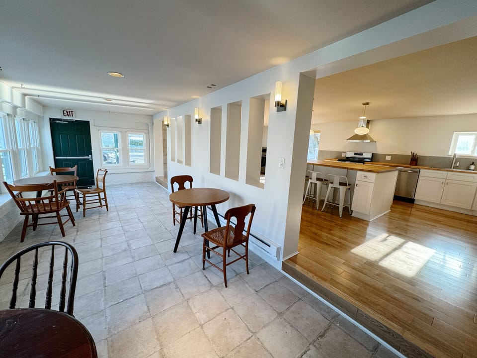 Cafe style seating area