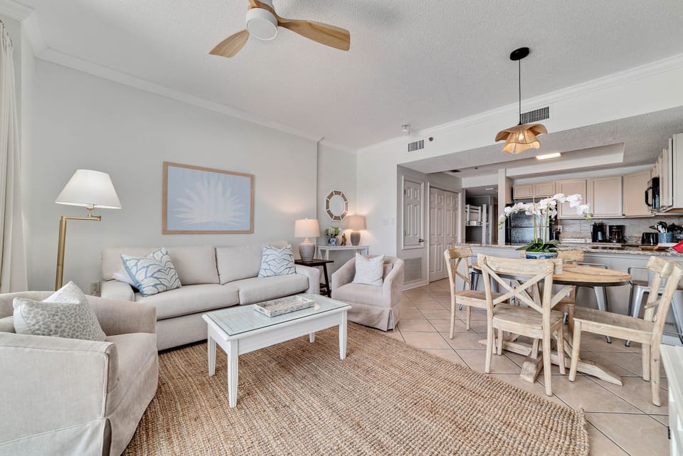 White and bright living room