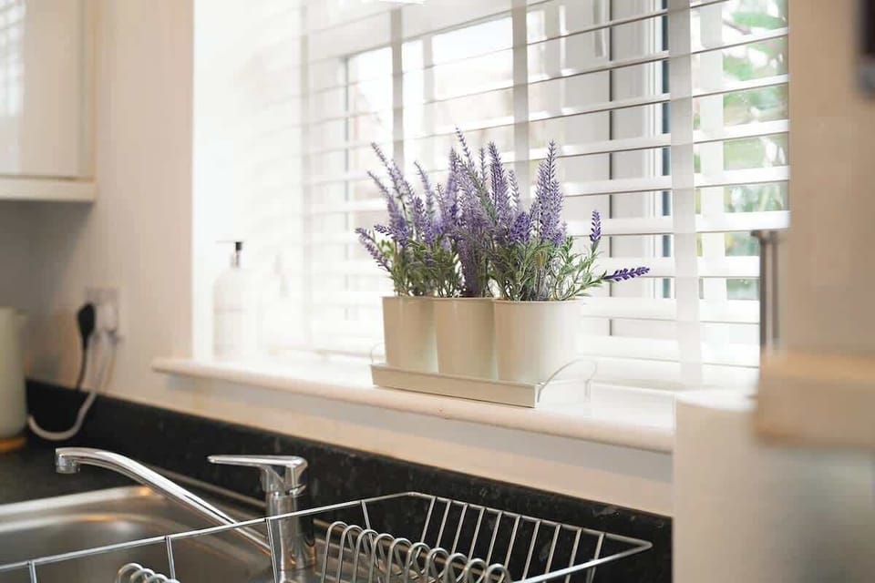 Prepare your favorite dishes in the bright and functional kitchen, featuring a full range of appliances and cooking equipment. Everything you need for comfortable and convenient self-catering is included.