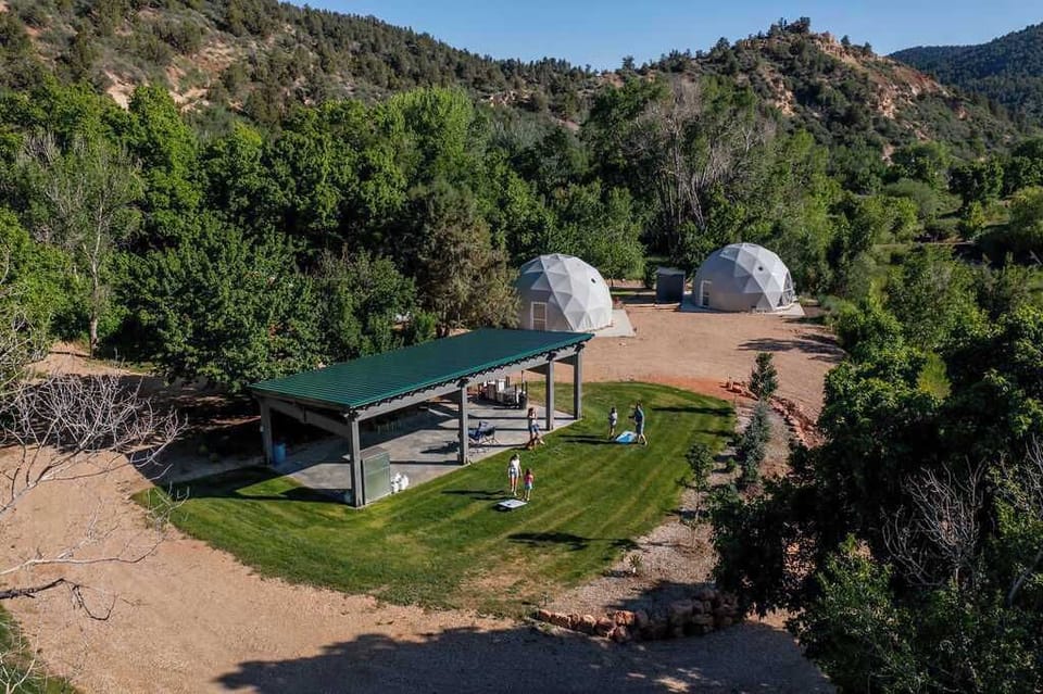 Enjoy laughter and good company in our versatile outdoor pavilion, designed for fun no matter the weather.