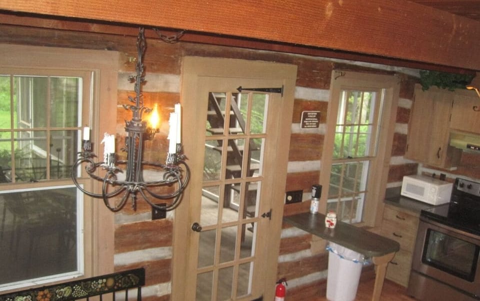 View of the door to the screened porch