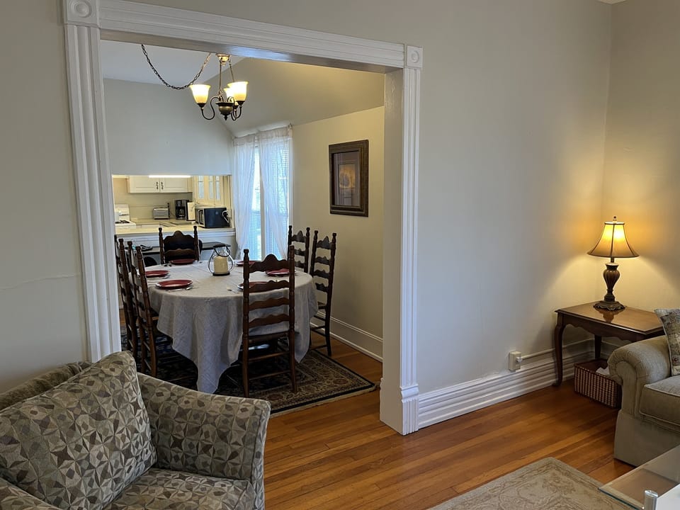 Living room into dining room