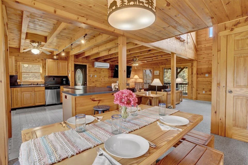 Dining area and kitchen