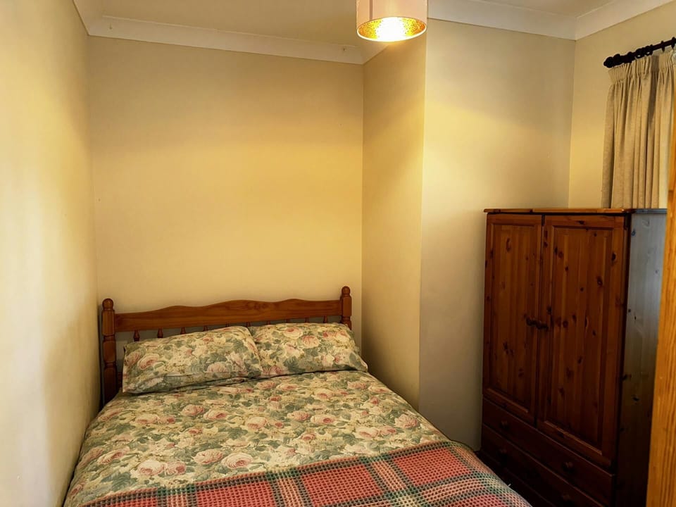 Double bed and wardrobe