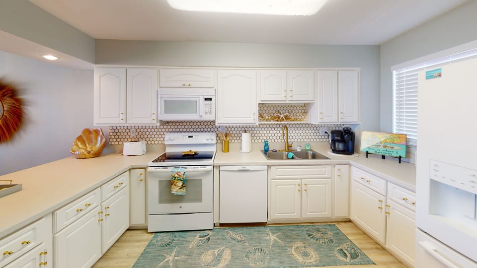 Fully stocked kitchen with all the amenities you need.