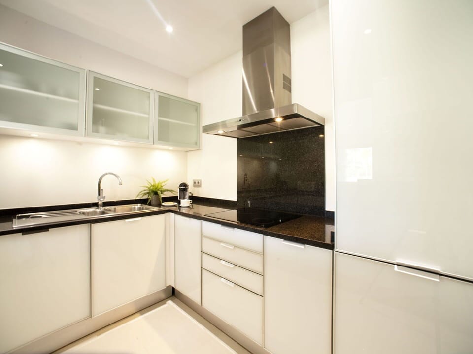Cabinetry, Countertop, Property, Kitchen Sink, Sink, Tap, Kitchen Stove, Kitchen Appliance, Building, Kitchen