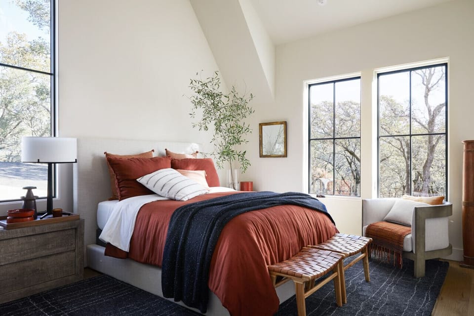 Unwind in one of the beautiful guest bedrooms