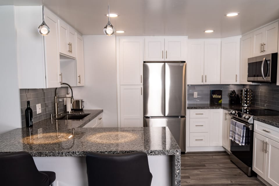 A beautifully appointed kitchen for morning coffee and intimate dinners at home