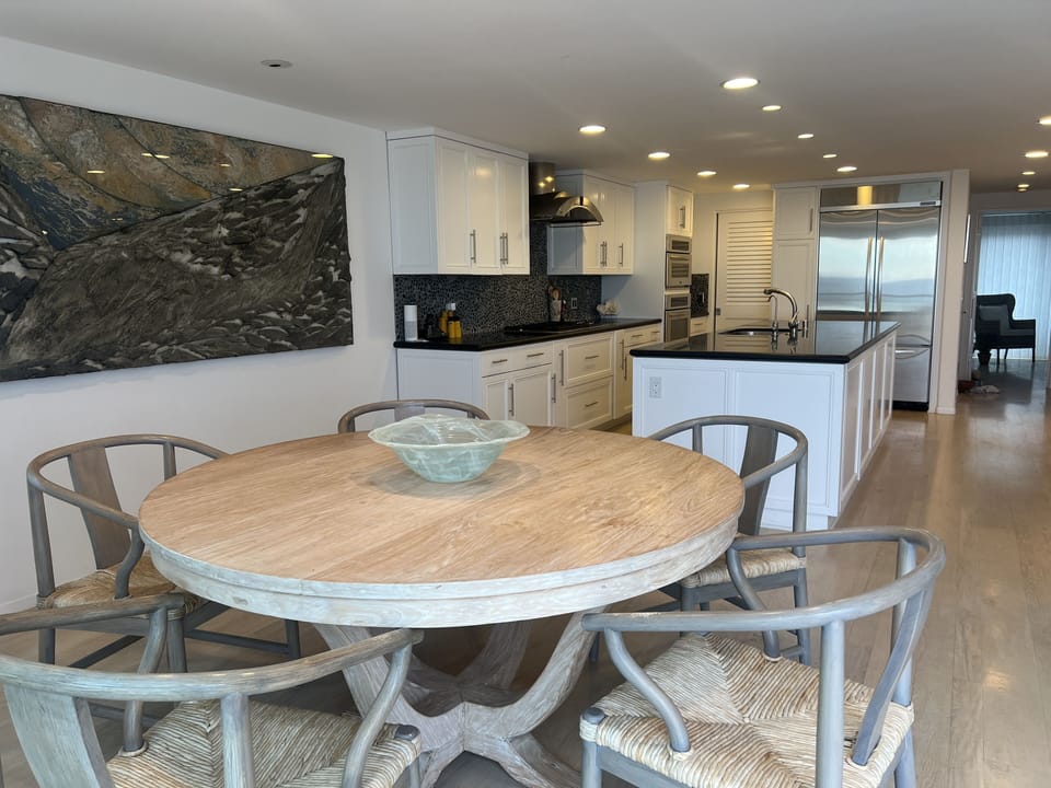 Dining and kitchen spaces