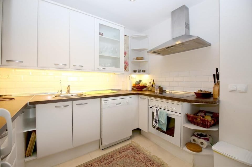 Modern kitchen is fully equipped with quality appliances