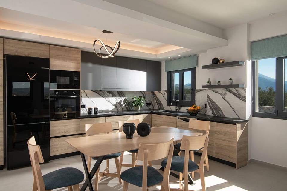 The kitchen is fully equipped for culinary creations.