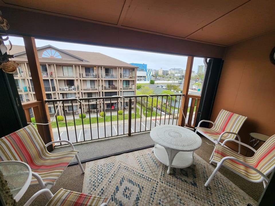 Spacious balcony.