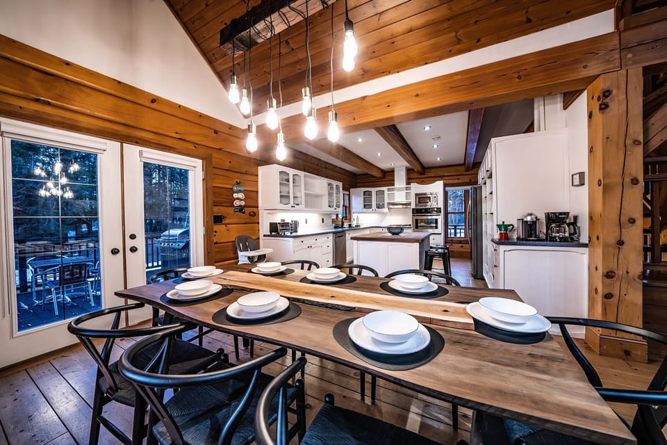 Dining room with baby high chair