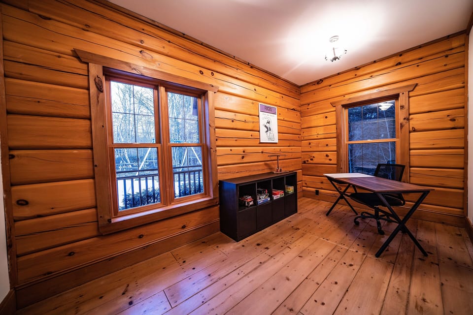 Office/ workstation with fast wifi, and board games on storage drawer