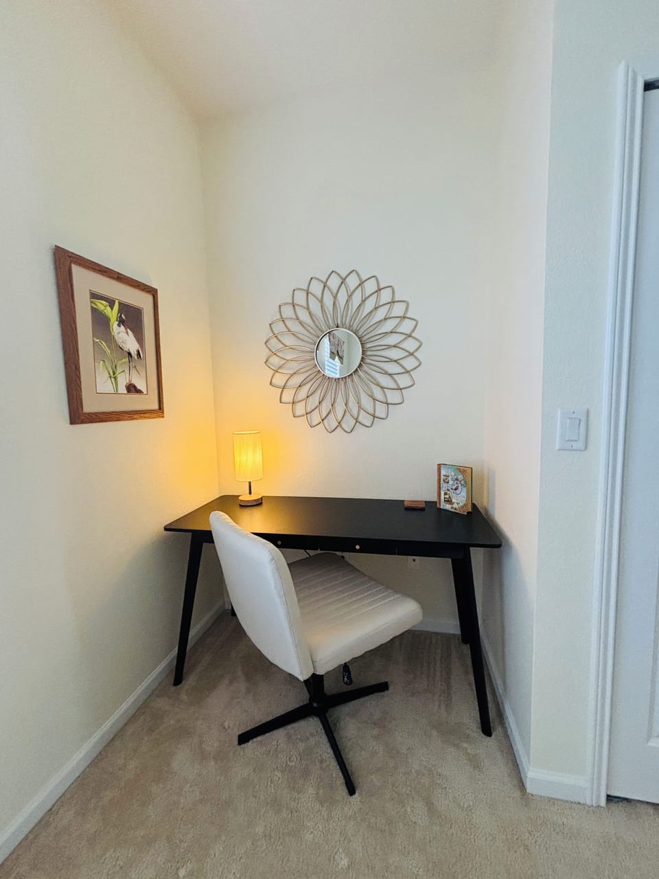 Guest Bedroom 2 w/ queen bed, desk, and closet