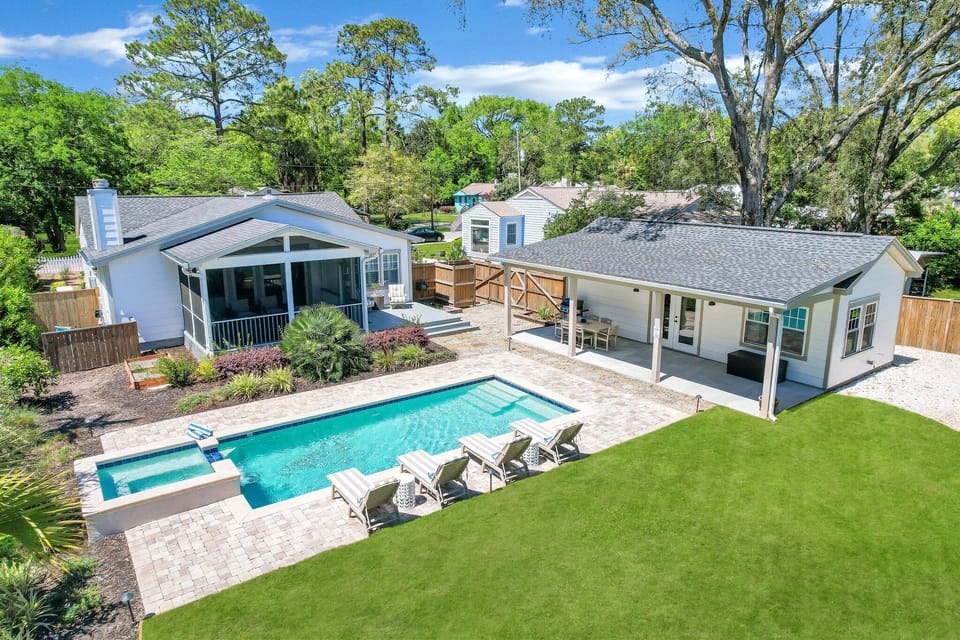 Aerial View of Backyard