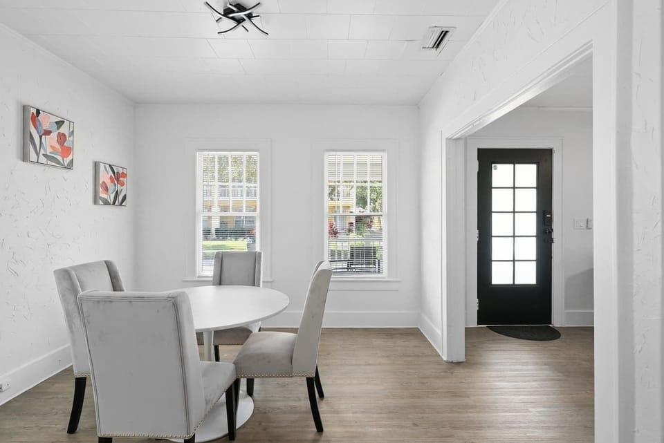 lighted dining area 