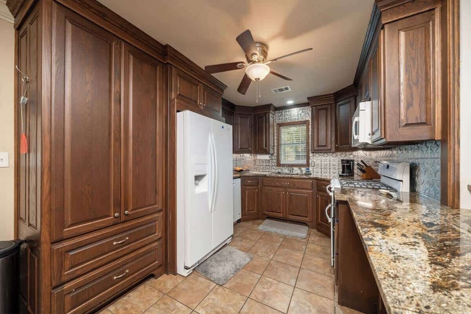 Whip up a family feast in the fully stocked kitchen.