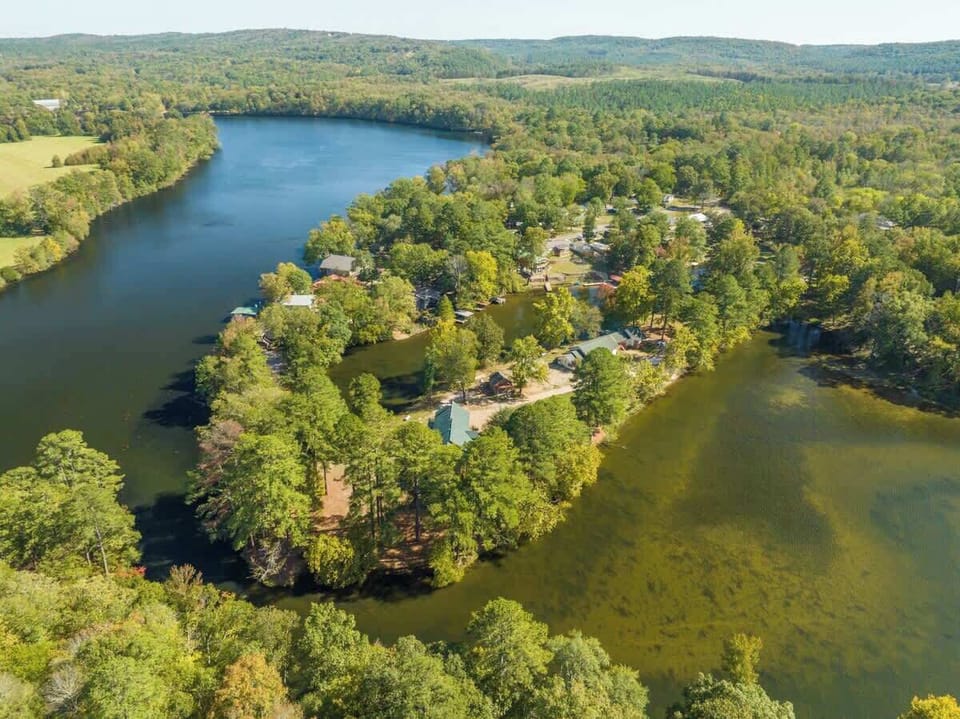 The private peninsula is shared with the two other houses. Ask how to rent them all for your next big event.