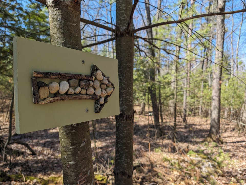 Follow the signs on the trail to the Lake!
