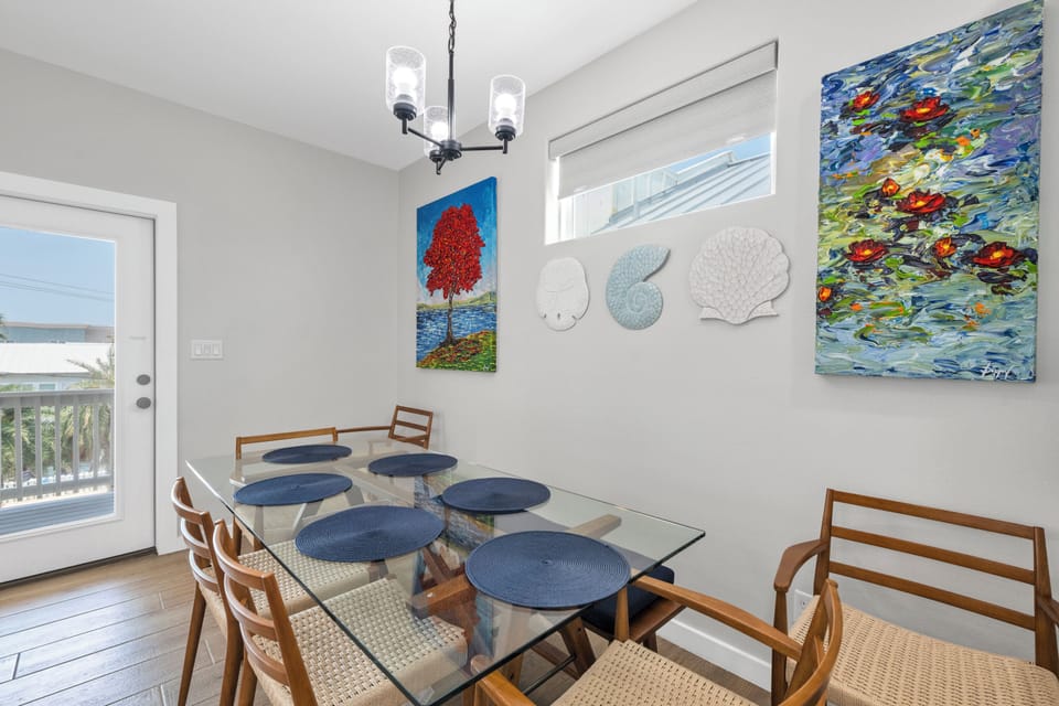 Perfect for family dinners or game nights, the spacious dining table brings everyone together