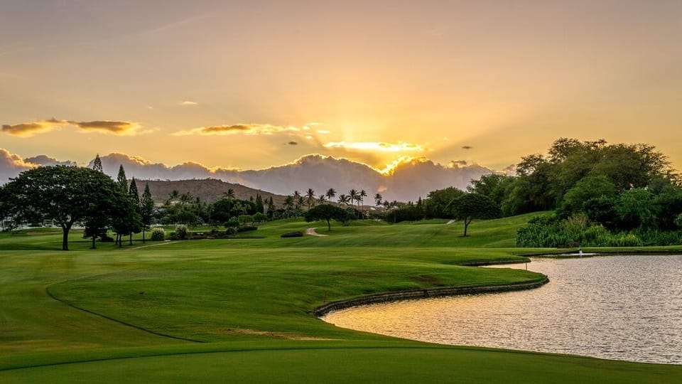 Amazing sunsets over the golf course.