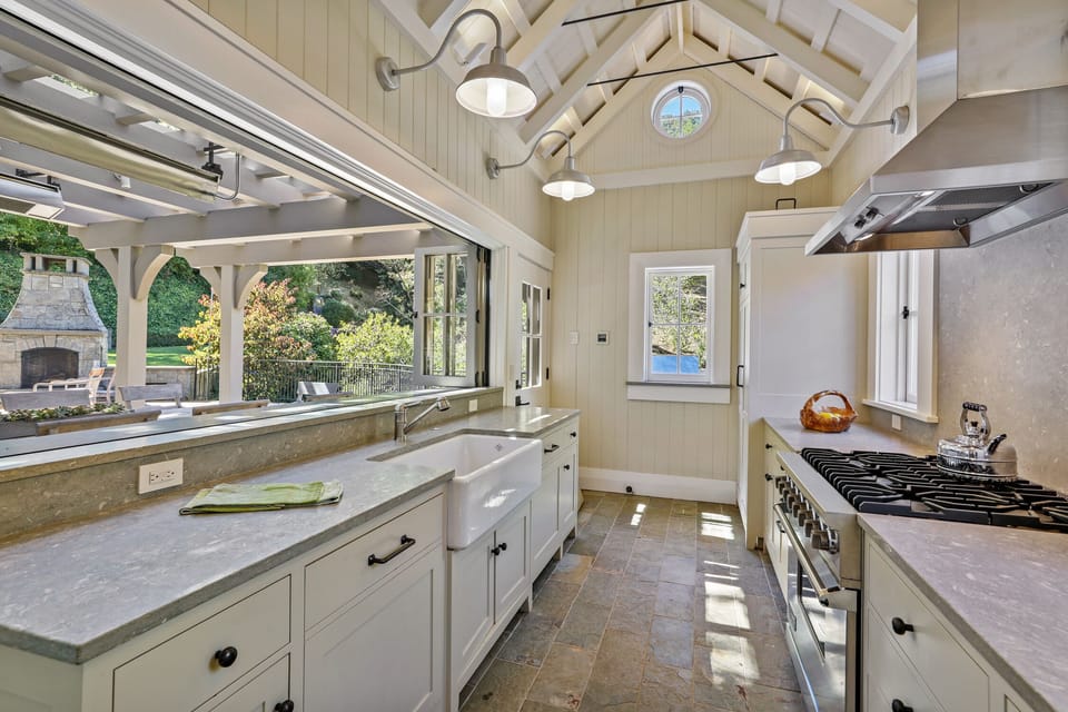 Outdoor kitchen with dining