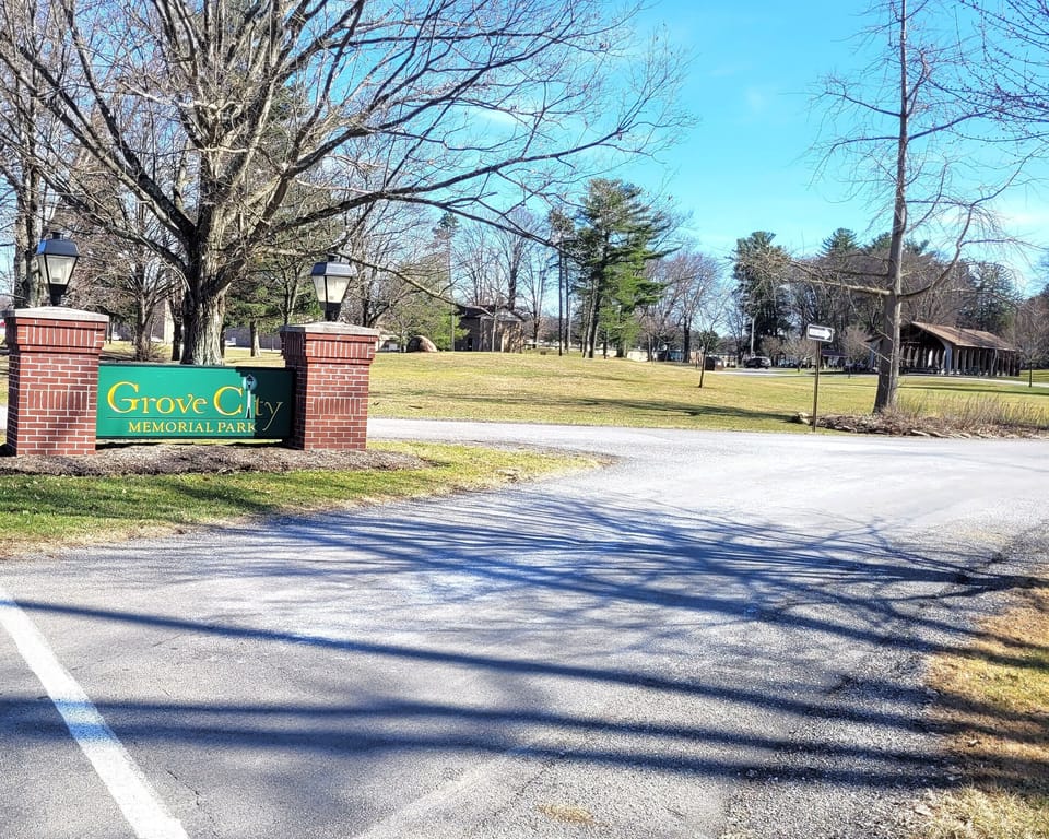 Grove City Memorial Park - right across the street from Main Street Diner