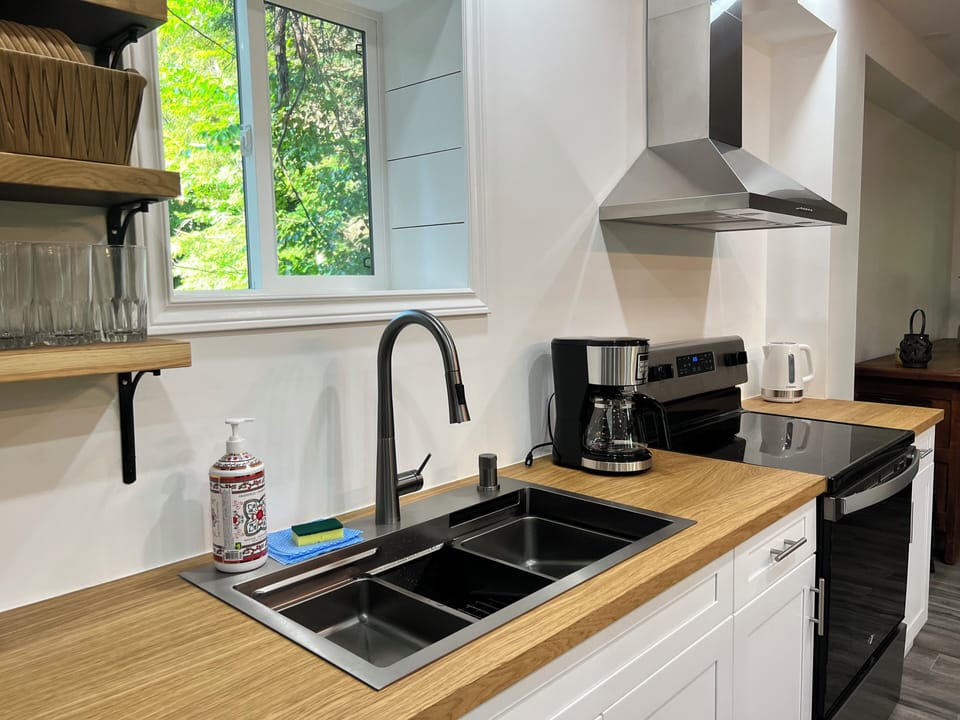 Our countertops are butcher block, please take very good care of them