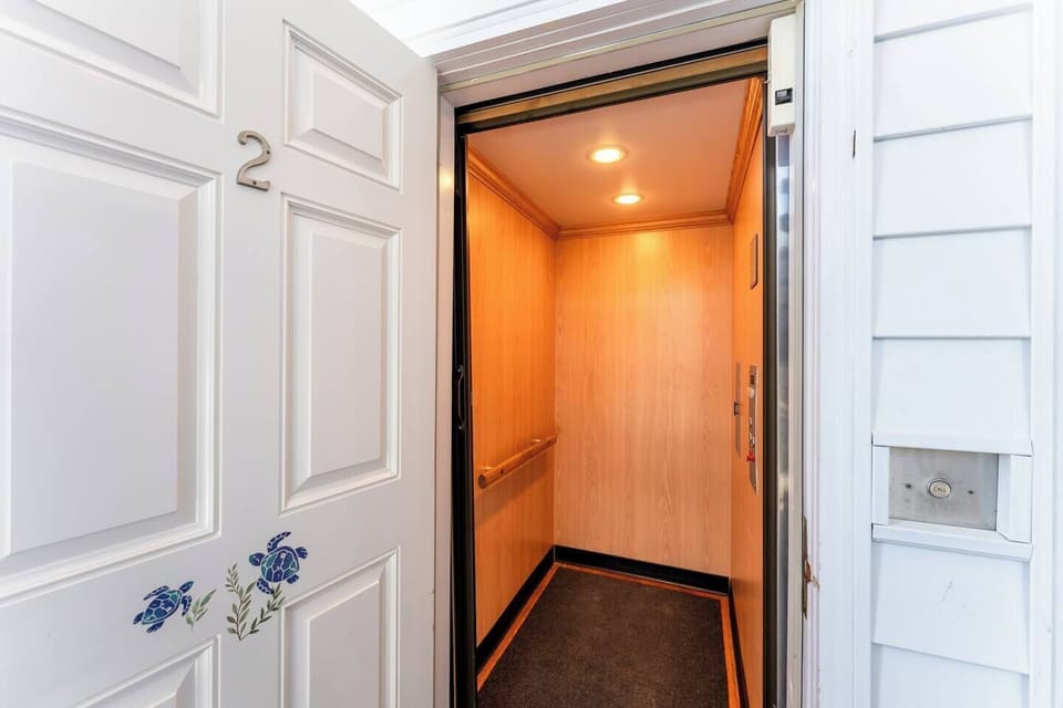 Accessible Elevator Provides Help with Luggage, Groceries, Beach Supplies, or Tired Guests