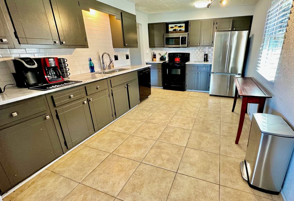 Spacious kitchen.