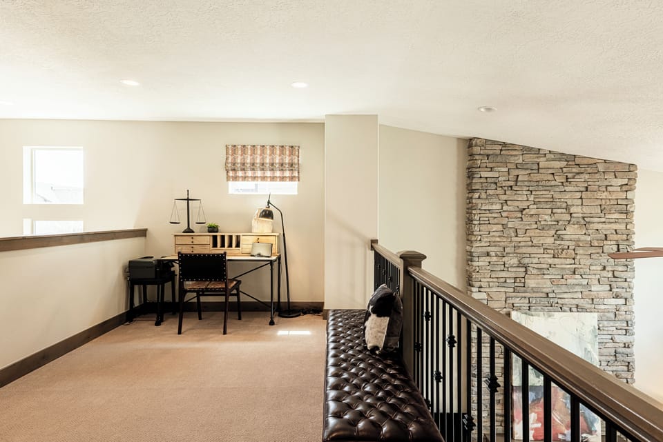 3rd level loft with a work space